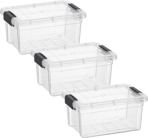 Vista 45 de Superio Mini contenedor de almacenamiento de plástico para crayón, suministros de arte y estuche de costura, organizador pequeño apilable