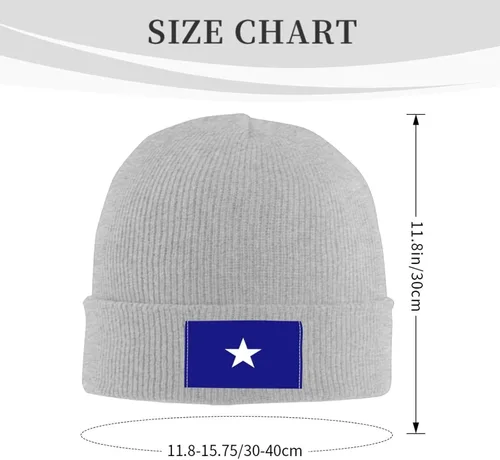 Vista 3 de Bonnie Blue Flag Beanie Hat for Men Women Warm Cozy Knit Skull Cap Acrylic Winter Hats