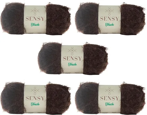 Vista 10 de Sensy Touch - Ovillo de lana, 3.5 onzas, 268 yardas, calibre 3 claro (blanco)