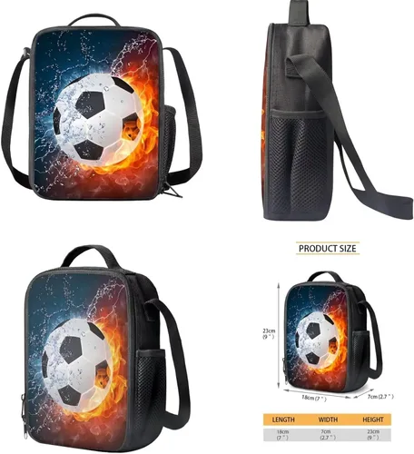 Vista 215 de FOR U DESIGNS Fuego baloncesto impreso niños escuela mochilas viaje mochila libro bolsa