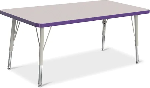 Vista 9 de Berries Mesa rectangular para actividades, altura E, Gris/Negro/Negro, 1