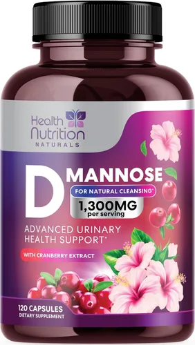 Vista 11 de Suplemento de D-manosa – 1,300 mg de manosa D orgánica por porción con extracto de arándano orgánico – Soporte urinario y vejiga natural de acción