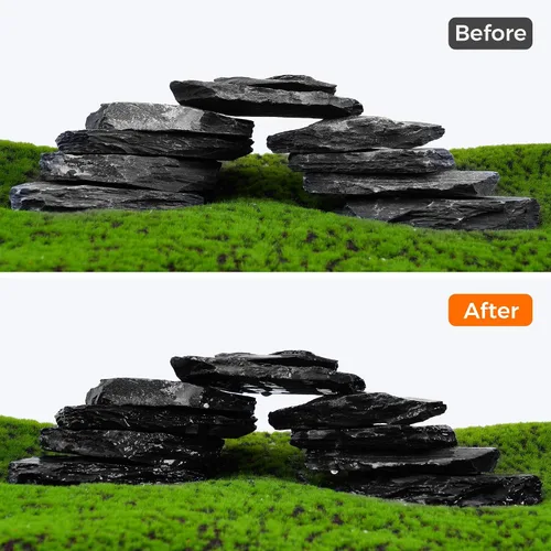 Vista 2 de Rocas de pizarra natural de 2 a 4 pulgadas, 20 piedras de acuario para paisajismo acuático, paisajismo de acuarios, terrarios, decoración