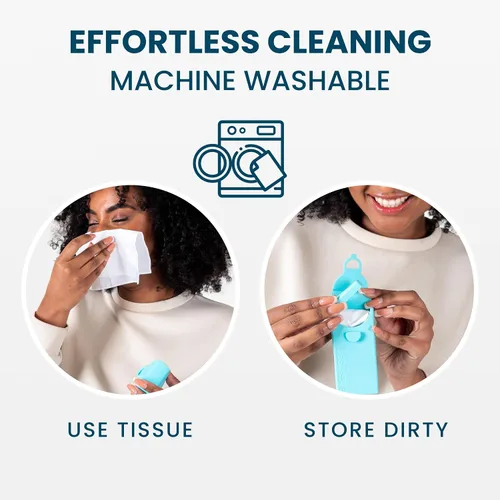 Vista 3 de LastTissue® Paquete de pañuelos de algodón reutilizable Toallas faciales y pañuelos para hombres y mujeres – Pañuelo facial lavable y sostenible