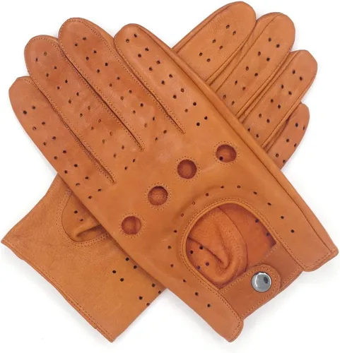 Vista 5 de Harssidanzar Guantes de conducción de piel de cordero para hombre GM026