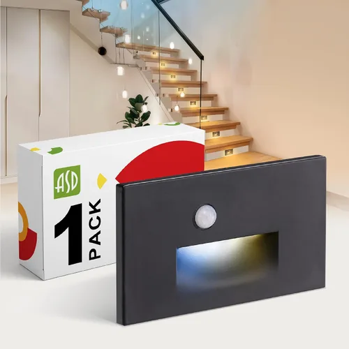 Vista 36 de ASD Lámpara LED Empotrada para Escalones, Iluminación de Peldaños para Escaleras de Exterior e Interior 3CCT, Regulable, Impermeable, Listado ETL