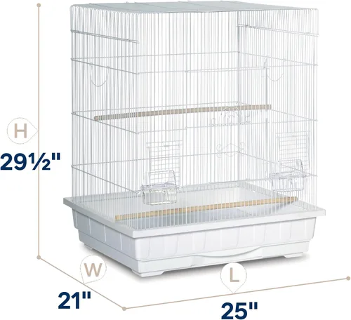 Vista 3 de Prevue Pet Products - Jaula cuadrada para periquitos, color blanco