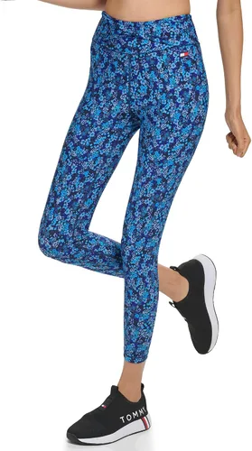 Vista 2 de Tommy Hilfiger Leggings de compresión para mujer, con estampado floral, bolsillo