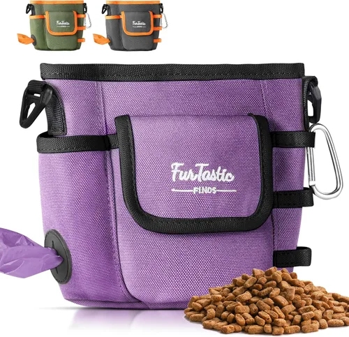 Vista 8 de Bolsa de golosinas para perros con cierre magnético de liberación rápida, bolsas de 3 vías, tela impermeable 900D, 4 espacios de almacenamiento