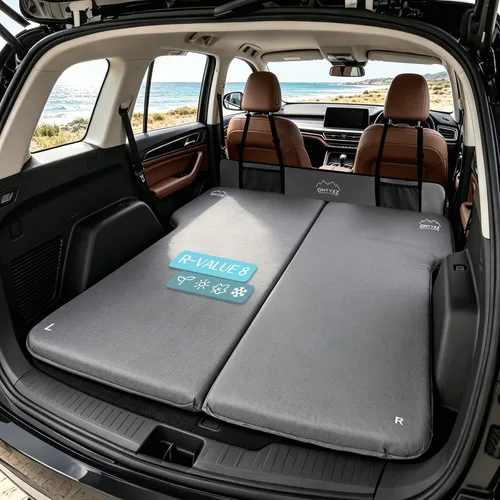 Vista 10 de ONTYZZ Colchón de aire SUV 8 R-Value Almohadilla de dormir autoinflable, lado derecho Derecha (gris)