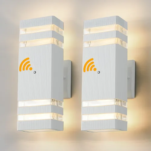 Vista 9 de Iluminación al Aire Libre de Anochecer al Amanecer, Lámpara de Pared para Porche, Lámparas de Pared al Aire Libre para Patio, Impermeable, Lámpara