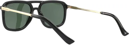 Vista 2 de Lee Cooper Gafas de sol polarizadas de moda para hombre G15 lente (LC1023C02), Negro