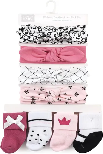 Vista 2 de Hudson Baby baby-girls Headband and Socks Set