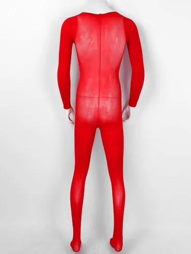 Vista 5 de Loloda Medias de malla transparente para hombre, medias de cuerpo completo, ropa interior abierta