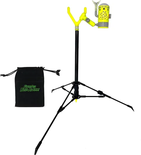 Vista 8 de FISHIN' STIX - Kit listo para pescar, incluye soporte para caña de 30 pulgadas, trípode de soporte todo terreno y alarma de mordida