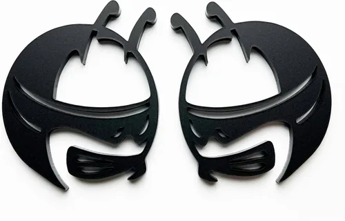 Vista 7 de Par de emblemas de cabeza de abeja para Challenger Charger Scat Pack Fender Badge (azul oscuro)