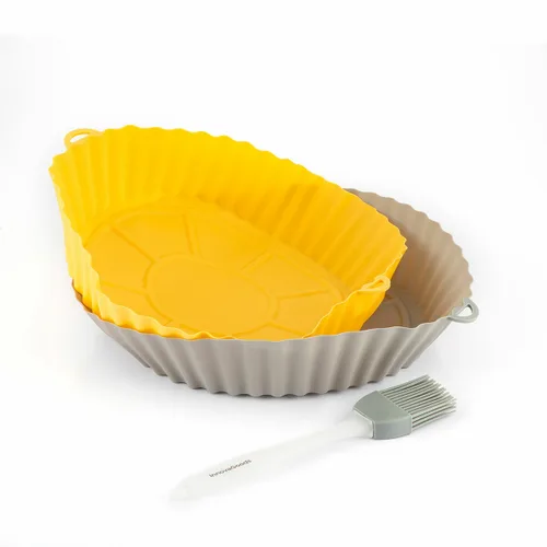 Vista 10 de Cestas de Silicona con Pincel para Freidoras de Aire Mollicon InnovaGoods 2