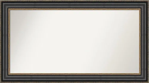 Vista 135 de Amanti Art Espejo personalizado, espejo de baño negro puente, espejo de pared o espejo de tocador de baño sobre el fregadero (26 x 26 pulgadas)