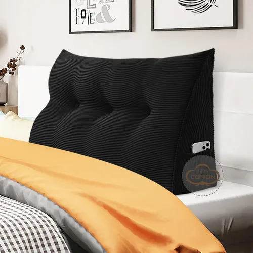 Vista 14 de WOWMAX - Almohada triangular para cabecero; almohada en forma de cuña para cabecero; almohada grande de refuerzo para cama, almohada
