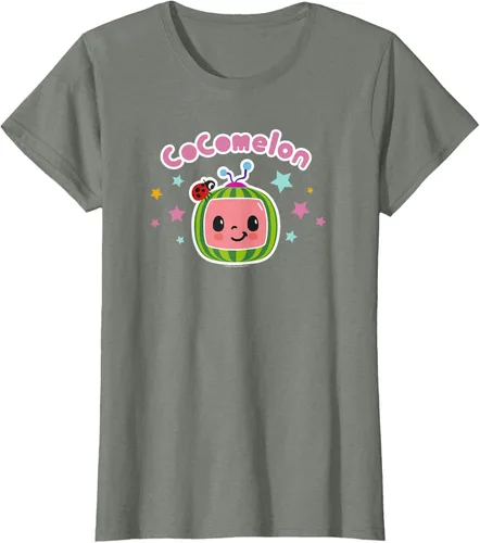 Vista 11 de CoComelon Camiseta clásica con logotipo de cara sonriente centrada, Negro