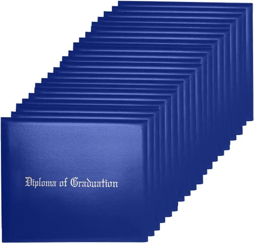 Vista 23 de Funda para diploma 8.5x11 de cuero sintético acolchada para certificados, color negro Cubierta de certificado de premio de grado de diploma