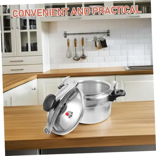 Vista 3 de Zerodeko Olla a presión de capacidad para estufa de gas, fácil de limpiar, cocción a presión de bajo consumo para comidas familiares y guisos