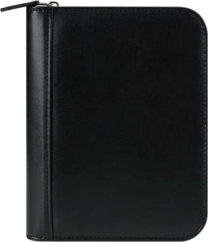 Vista 4 de FranklinCovey - Carpeta con anillas FC Signature para planificadores FranklinCovey De cuero - Carpeta con cremallera (compacta, negra)