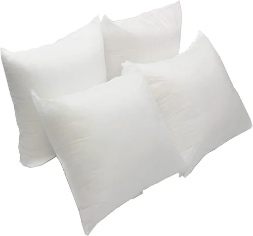 Vista 7 de Mybecca Paquete de 4 Almohadas, Poliéster & Mezcla de poliéster, Blanco, 12" x 12