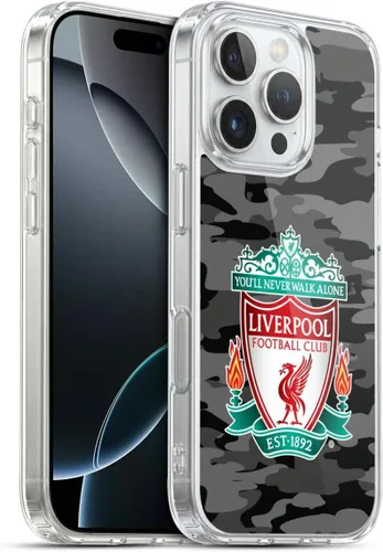 Vista 61 de Head Case Designs Funda de gel con licencia oficial del Liverpool Football Club Away Colourways Crest Camou [protección de grado militar] compatible