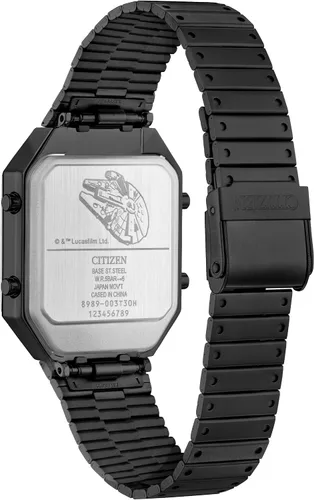 Vista 3 de Citizen Star Wars Vintage Ana-Digi Reloj de cuarzo de acero inoxidable para hombre, rectangular