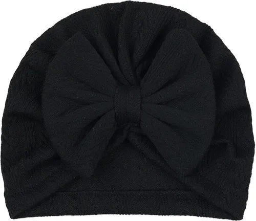 Vista 28 de Gorro de punto para bebé con lazos lindos turbante para envolver el sombrero (MZ6)