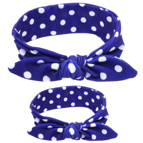 Vista 5 de Bodermincer Juego de 6 diademas de 6 colores para mamá y yo, banda para el pelo, diademas con nudo de lazo, accesorios para el pelo del bebé, 6
