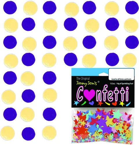 Vista 111 de Confetti Circle 1/4" Negro, Azul Marino Combo - 2 bolsas de media onza (1 oz) (8550/9971)