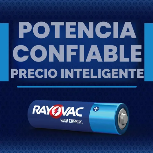 Vista 2 de Rayovac - Pilas AA de alta energía (paquete de 48 unidades), batería alcalina doble AA