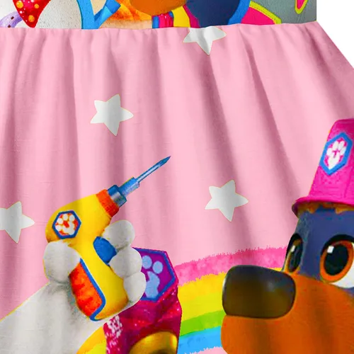 Vista 6 de DYNLAB Lindo conjunto de camisa de perro para niñas, camiseta de manga corta, disfraz para niños