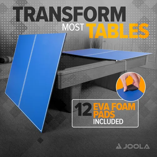 Vista 4 de JOOLA - Tapa de conversión de mesa de ping pong con juego de redes para mesas de billar y pool - Tapa de regulación que convierte mesas de billar