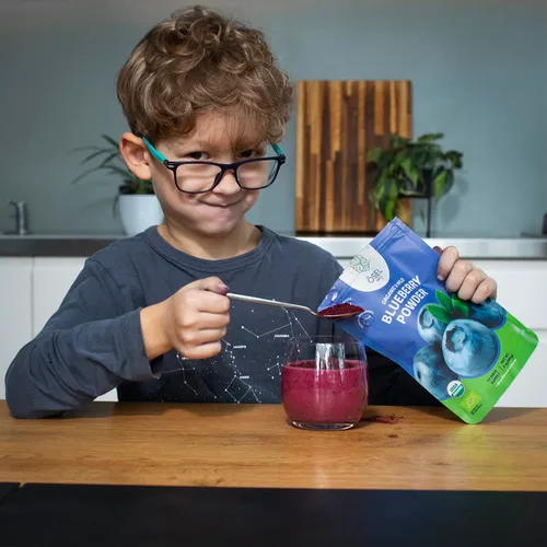 Vista 8 de ÖSEL BERRY Polvo orgánico de arándano silvestre de 3 onzas, certificado por USDA, sin azúcar añadido, ricos en antioxidantes, liofilizados
