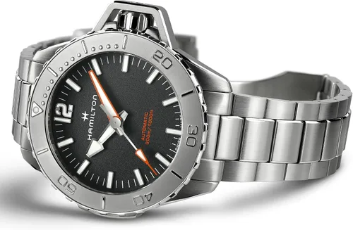 Vista 2 de Hamilton Khaki Navy Frogman automático esfera negra reloj para hombre H77815130, Classic