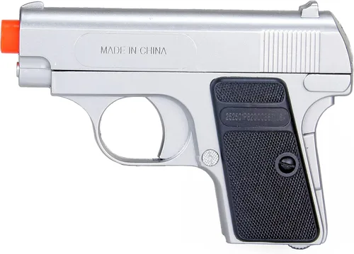 Vista 2 de BBTac - Juego de dos pistolas Airsoft, de bolsillo, con estuche de almacenamiento (color plata y negro)