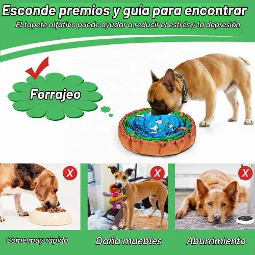 Vista 3 de Vivifying Tapete de olfateo para perros, tapete de alimentación de premios ajustable para comer lentamente y mantenerse ocupado, juguetes