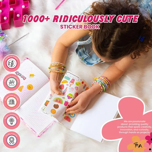 Vista 9 de Fashion Angels Más de 1000 calcomanías ridículamente lindas para niños - Divertidas calcomanías de manualidades para álbumes de recortes
