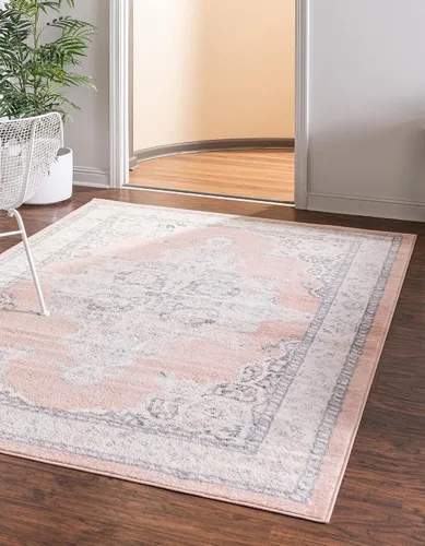Vista 14 de Unique Loom Parker Collection - Alfombra de área Merakli (2 x 3 pies, rectangular, aguamarina/beige)