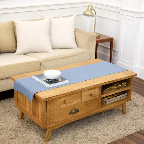 Vista 30 de Solino Home - Camino de mesa de lino natural claro, 14 x 36 pulgadas, Athena, para Acción de Gracias, Navidad, vacaciones, lavable a máquina