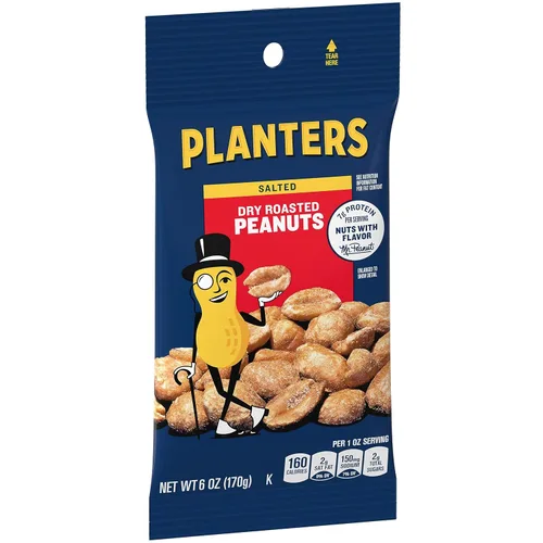 Vista 3 de Planters-Maní tostado seco, bolsa de 6 oz (paquete de 12)