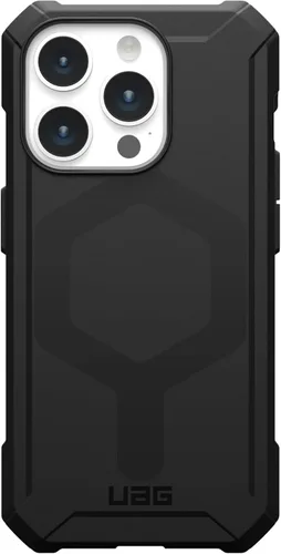 Vista 7 de URBAN ARMOR GEAR UAG - Funda compatible con iPhone 15 Pro de 6.1 pulgadas, Essential Armor negro, imán integrado compatible con carga MagSafe, funda