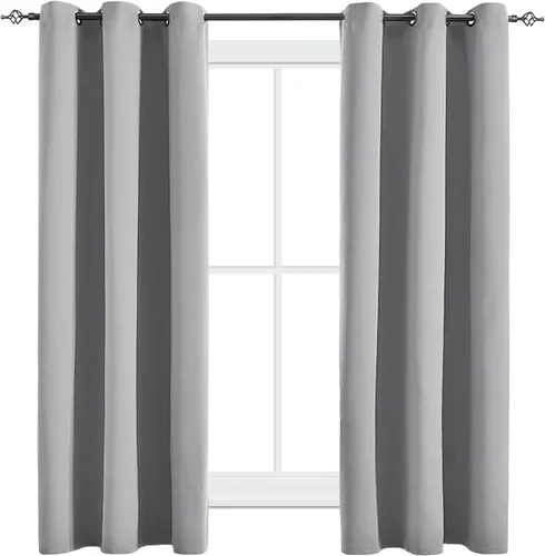 Vista 48 de Cortinas opacas para dormitorio, con aislamiento térmico y bloqueo de luz, para oscurecer la habitación, cortinas con ojales sólidos para ventana