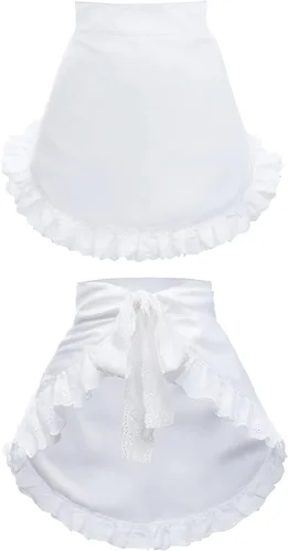 Vista 3 de Sombrero de sol Mob Cap Victorian Pioneer Prairie Bonnet Colonial Headwear Chal Wrap Stole Delantal Disfraz