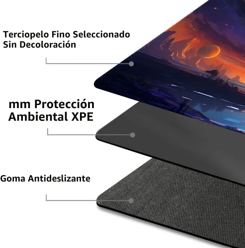 Vista 4 de DAUXID Tapete de juego MTG cosido de alta calidad con zonas y parte trasera de goma antideslizante, tapete de juego TCG para MTG y otros