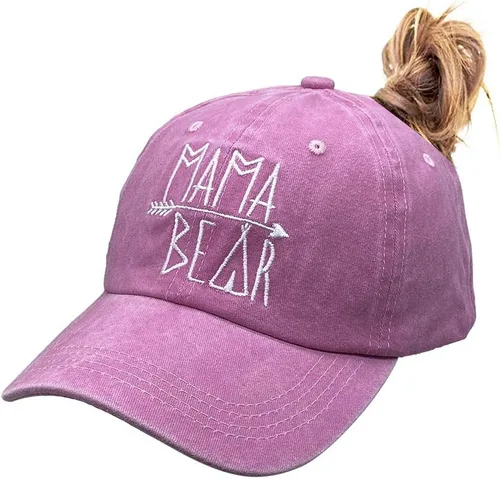 Vista 10 de Gorra de béisbol con diseño de Mama Bear para mujer, estilo vintage Negro