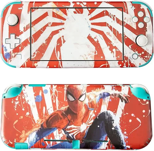 Vista 6 de TGDPLUE Juego completo de calcomanías para Nintendo Switch Lite, funda protectora de vinilo para Nintendo Switch Lite, color rojo
